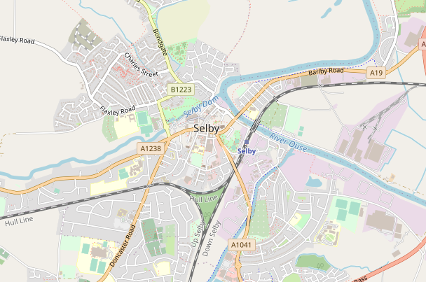 Map of Selby